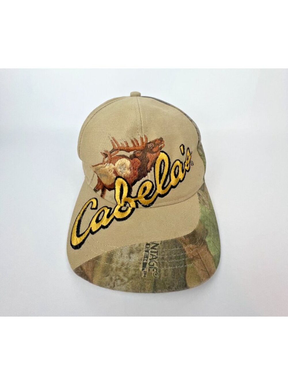 Vintage Cabela’s Bull Elk Camo Strapback Hat – Adjustable Cap Limited Edition